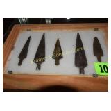 GROUP OF 5 METAL TRADE POINTS IN DISPLAY BOX