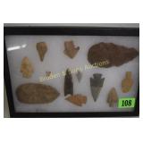 GROUP OF 12 NATIVE AMERICAN POINTS FOUND ALONG