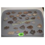 GROUP OF 21 NATIVE AMERICAN POINTS FOUND IN