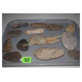 GROUP OF 12 NATIVE AMERICAN ARTIFACTS FOUND IN