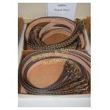 GROUP OF 19 NEW TOOLED LEATHER WESTERN BELTS