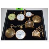 TRAY OF ASSTD POCKET WATCHES (MOST NEED REPAIR)