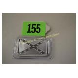 SILVER ONE OUNCE BAR DEPICTING CONFEDERATE