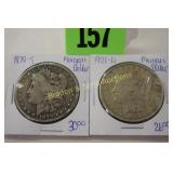 US 1879-S AND 1921-D MORGAN SILVER DOLLARS