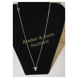 LADIES STERLING SILVER NECKLACE WITH MATCHING