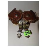 PAIR OF SINGLE MOUNTED WESTERN SPURS