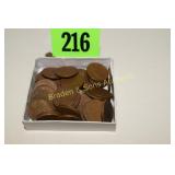 GROUP OF 50 US WHEAT PENNIES