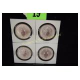 GROUP OF 4 BRILLIANT UNCIRCULATED AUSTRALIAN