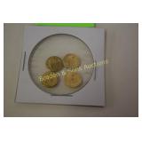 GROUP OF 4-2K GOLD MINIATURE MAXIMILIAN RESTRIKE