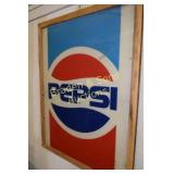 VINTAGE 44" X 33" PEPSI AD SIGN