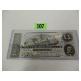 CONFEDERATE STATES OF AMERICA  $20.00 CURRENCY