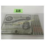 $5.00 STATE OF LOUISANA BABY BOND IN