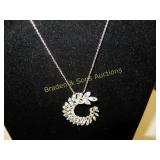 LADIES STERLING SILVER AND CZ NECKLACE