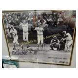 FRAMED 8" X 10" CARLTON FISK AUTOGRAPHED