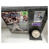 LARRY WALKER OF THE CO. ROCKIES PLAQUE WITH 8 X10