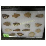 GROUP OF 15 NATIVE AMERICAN POINTS, PART OF THE