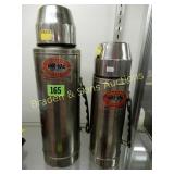 GROUP OF 2 VINTAGE UNO-VAC STAINLESS