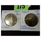 US 1992-P AND 1995-P PROOF HALF DOLLARS