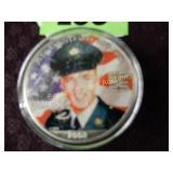 US 2002 COLORIZED SILVER EAGLE FEATURING ELVIS