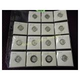GROUP OF 15 HIGH QUALITY ROOSEVELT SILVER DIMES