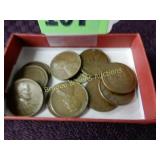 GROUP OF 11 WHEAT PENNIES