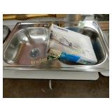 NEW STAINLESS STEEL SINK AND MOEN KITCHEN