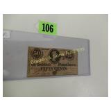 CONFEDERATE STATES OF AMERICAN 1864 50 CENT