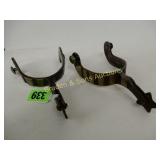 SINGLE MOUNTED WESTERN SPURS WITH 5 POINT ROWELS