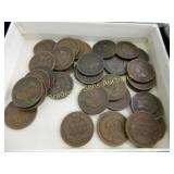 GROUP OF 33 INDIAN HEAD PENNIES