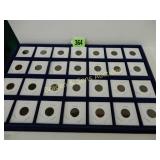 GROUP OF 28 INDIAN HEAD PENNIES AND 28 BUFFALO