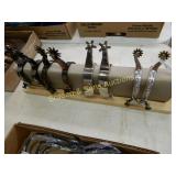 GROUP OF 4 NEW CONTEMPORARY WESTERN SPURS