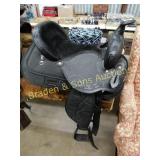 NEW MADE IN USA TOOLED LEATHER 15" HIGHBACK