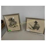 GROUP OF TWO 8" X 10" WESTERN PRINTS FEATURING