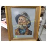 FRAMED 22" X 15" NEEDLE POINT WITH ART EASEL