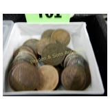 GROUP OF 34- 1890-1908 INDIAN HEAD PENNIES