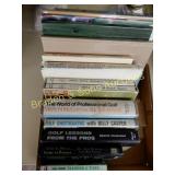 BOX OF ASSTD BOOKS ABOUT GOLF