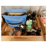 USED PENTX 35MM CAMERA WITH ACCESSORIES