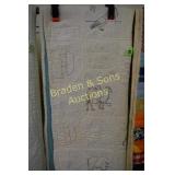 VINTAGE HANDMADE 72" X 68" QUILT