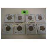 GROUP OF 8 ERROR BUFFALO NICKELS