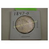 US 1847-O SEATED LIBERTY SILVER HALF DOLLAR