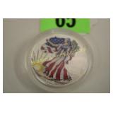 US 1999 COLORIZED SILVER AMERICAN EAGLE