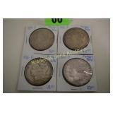 US 1880, 1884, 1886 AND 1889 MORGAN SILVER DOLLARS