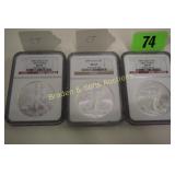 US 2005, 2006 AND 2009 NGC GRADED MS69