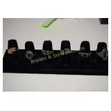 GROUP OF 6 LADIES STERLING SILVER RINGS