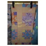 VINTAGE HANDMADE 62" X 72" QUILT