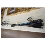 GROUP OF 5 HORSE WHIPS AND 5 QUIRTS