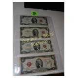 US SERIES 1928, 1953 AND TWO 1963 $2.00 CURRENCY