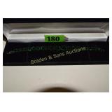 LADIES STERLING SILVER AND EMERALD BRACELET