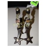 DOUBLE MOUNTED MCCHESNEY STYLE WESTERN SPURS