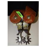 DOUBLE MOUNTED STEERHEAD WESTERN SPURS